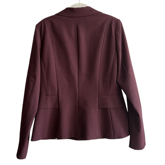 WHBM Signature Blazer Houndstooth Two Button Suiting Jacket Red Black Size 12 - Picture 5 of 15